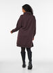 Kort sweatshirt jurk met hoge kraag en zakken, Bruin, Model image number 2