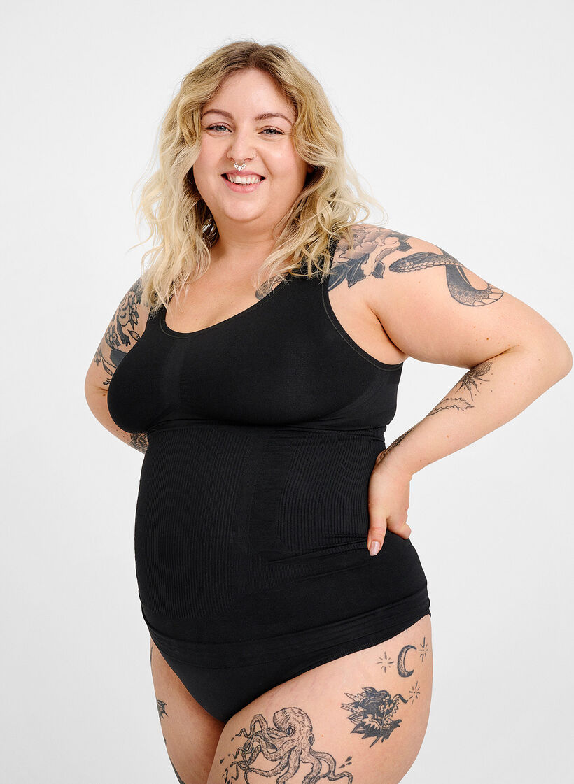 Shapewear top met brede bandjes, Black, Image
