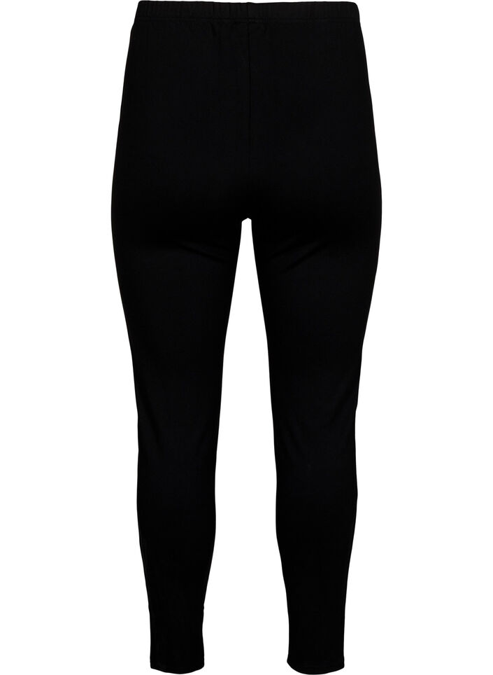 Viscose leggings met knopdetails, Zwart, Packshot image number 1