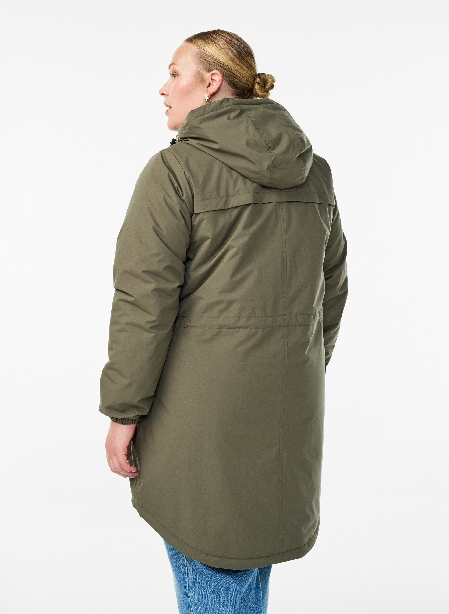 ZizziLichtgewicht gewatteerde parka met een capuchon, Groen, Model image number 2
