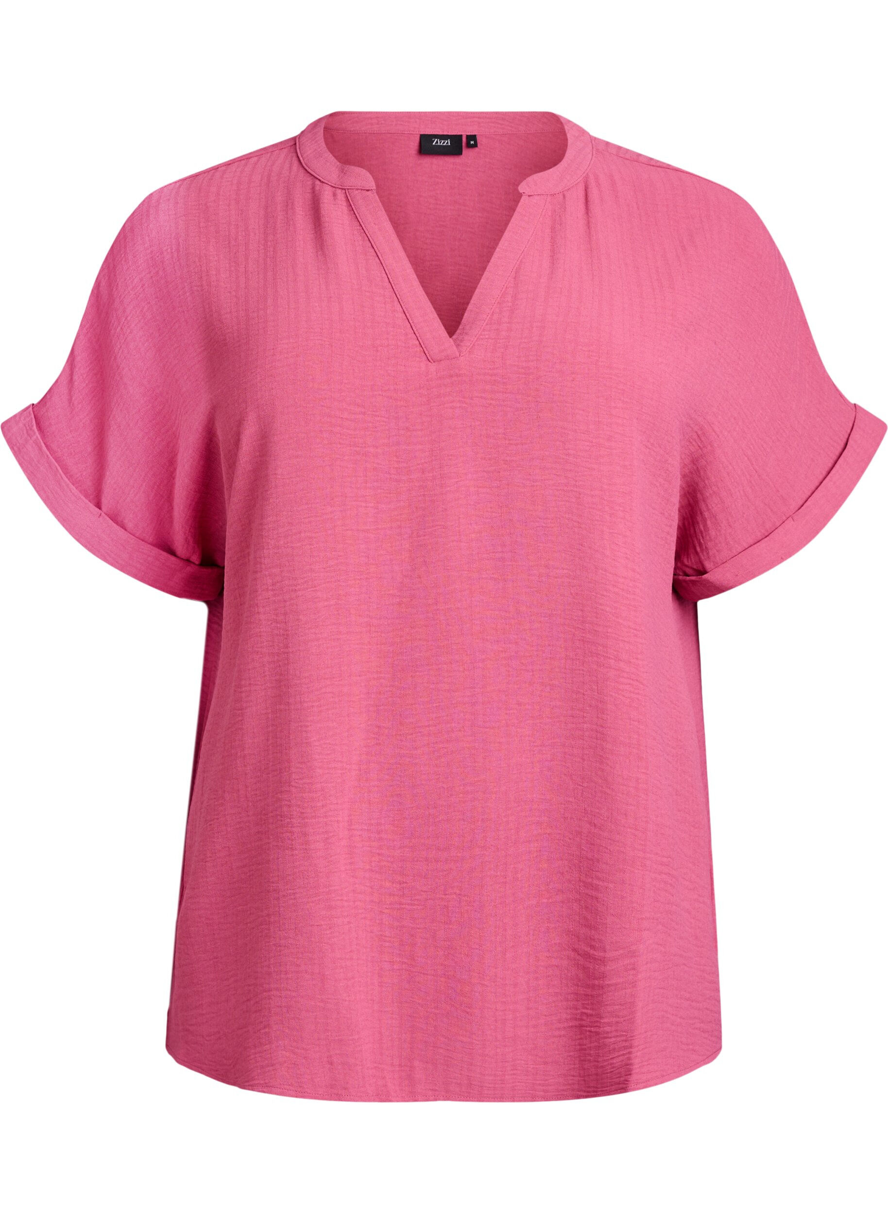 Luchtige blouse met korte mouwen