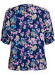 Viscose blouse met korte mouwen, Blauw, Packshot image number 1
