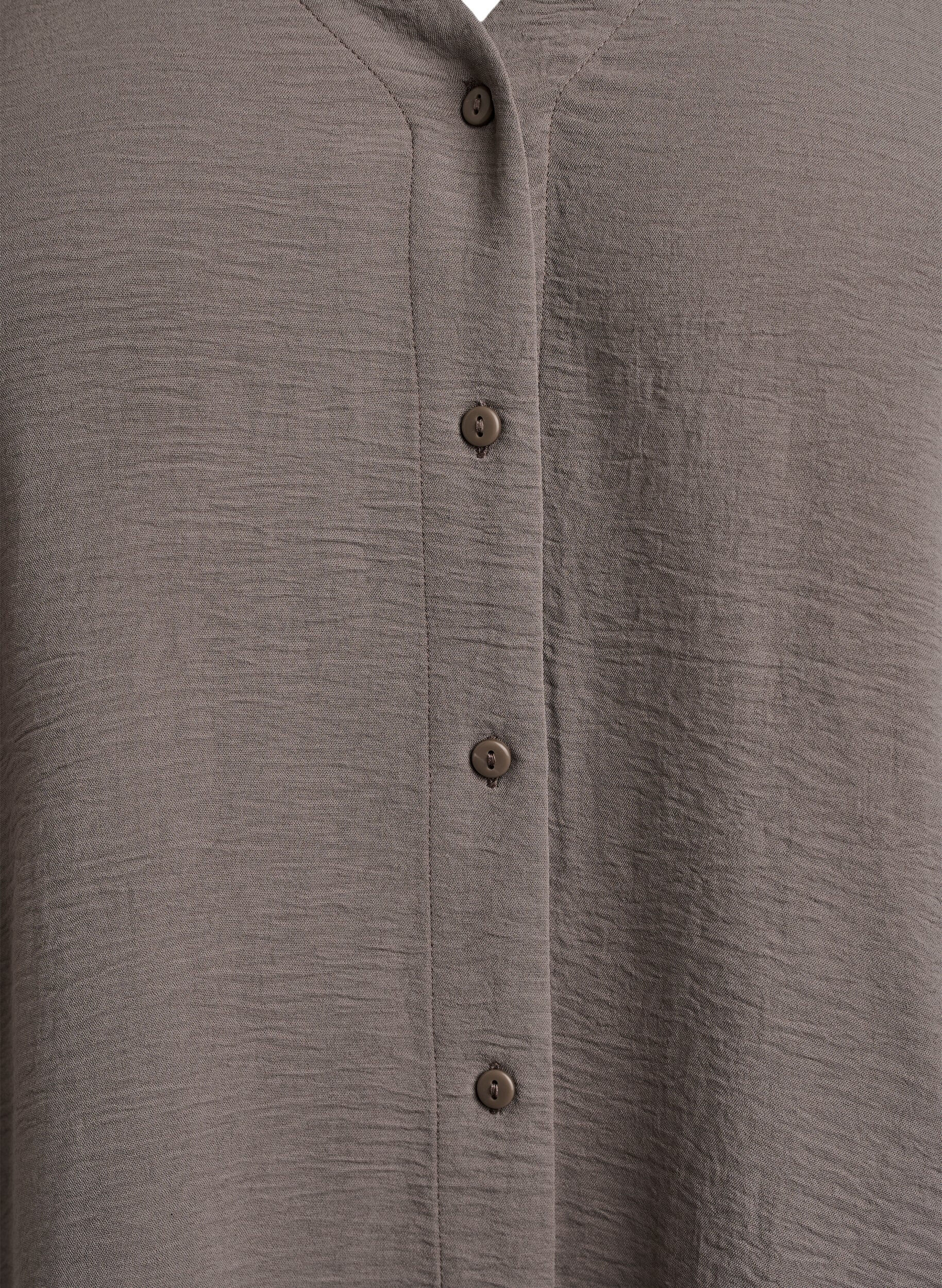 ZizziShirtblouse met V-hals en 3/4 mouwen, Beige, Packshot image number 2