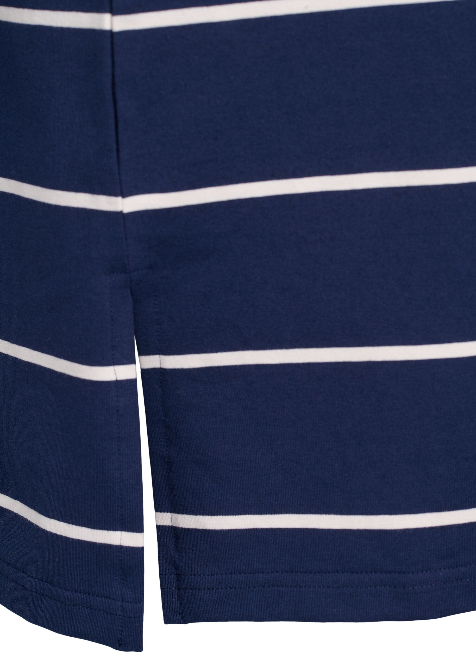 ZizziKorte jerseyjurk met strepen, Blauw, Packshot image number 3