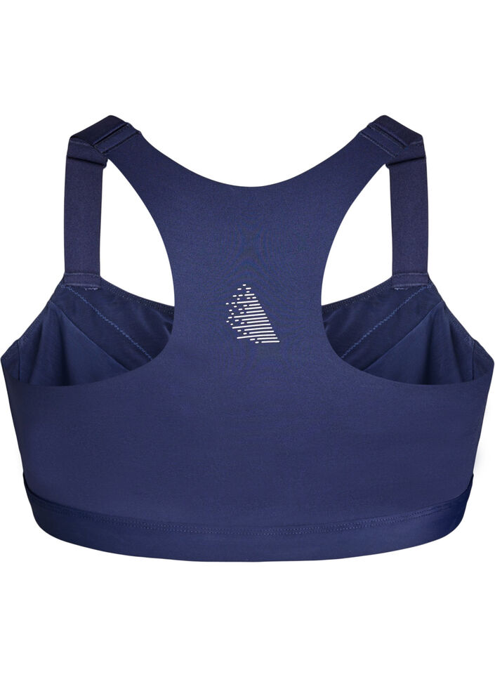 Brassi&egrave;re de sport avec fermeture sur le devant et maintien &eacute;lev&eacute;, Bleu, Packshot image number 1