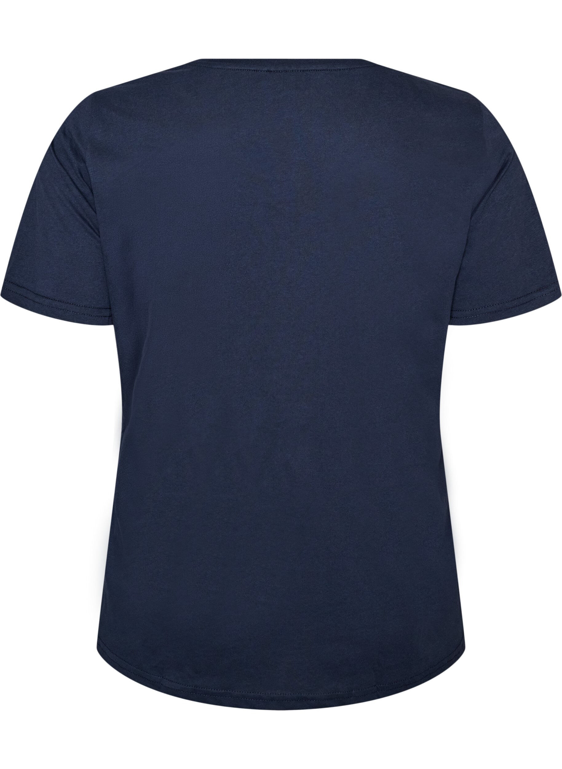ZizziT-shirt met motief, Blauw, Packshot image number 1