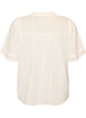 Katoenen blouse met decoratieve banden, Vanille, Packshot image number 1