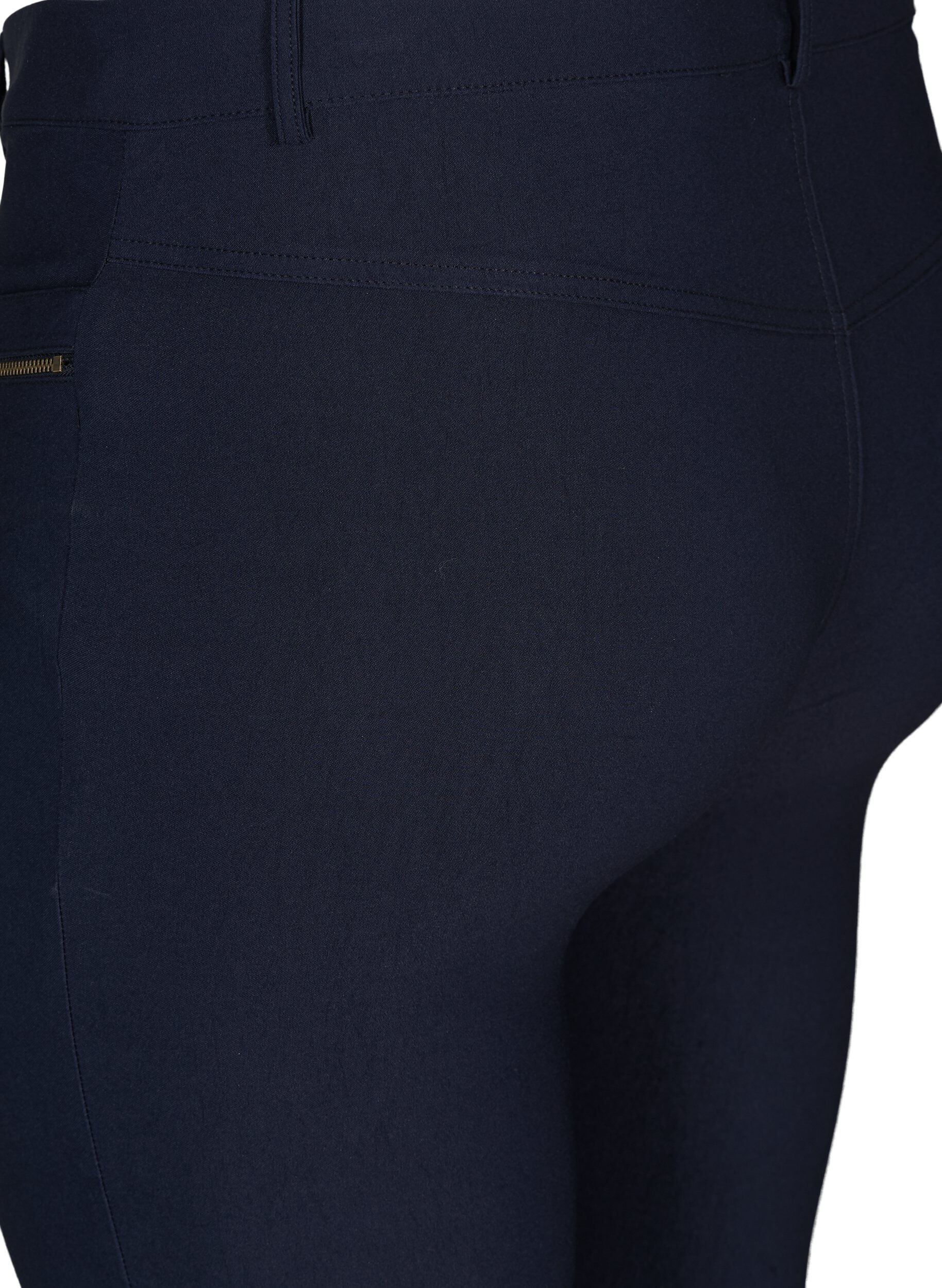 ZizziNauwsluitende capri broek in viscosemix, Blauw, Packshot image number 3