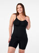 Shapewear bodysuit met opening aan de onderkant, Zwart, Model image number 0