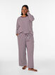Gestreepte pyjamabroek met een high waist en wijde pijpen, Rood, Model image number 0