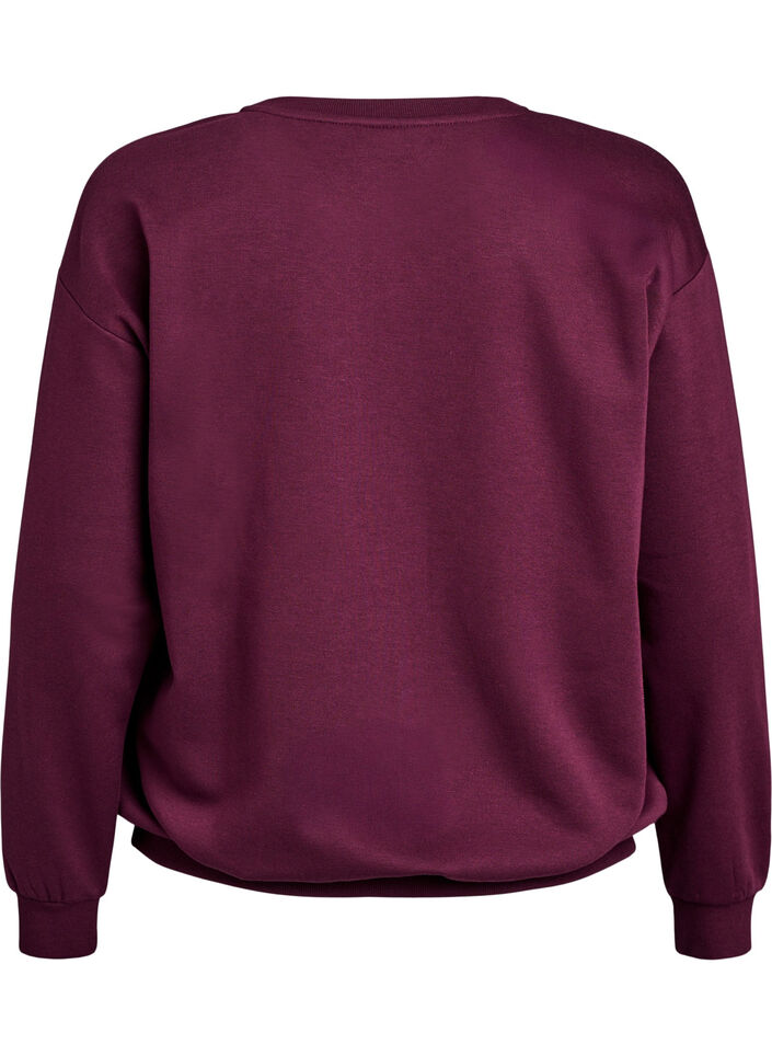 Sweatshirt met motief aan de voorkant, Rood, Packshot image number 1
