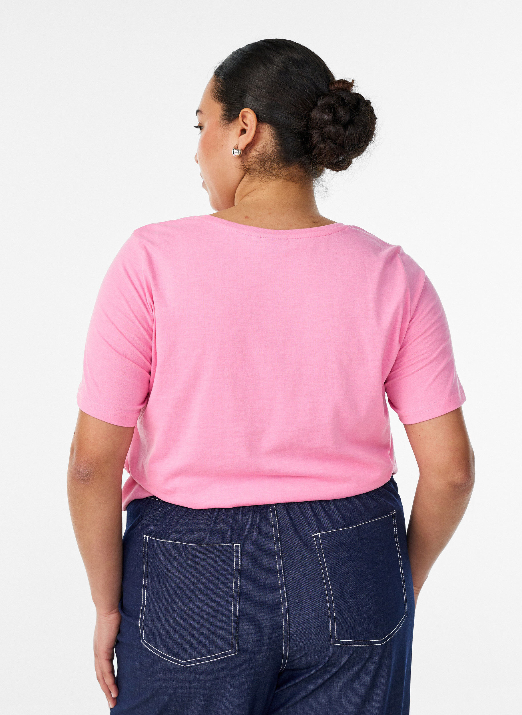 ZizziT-shirt met motief, Roze, Model image number 2