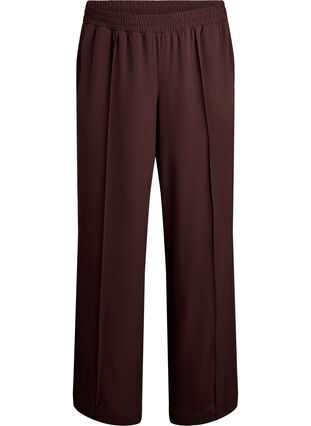 ZizziSportieve broek met rechte pijpen en zijstrepen, Deep Mahogany, Packshot image number 0