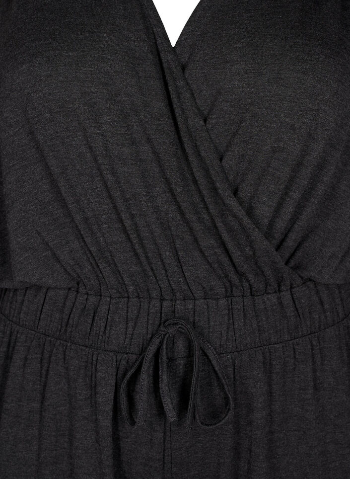 Jumpsuit met overslag en strikjes, Grijs, Packshot image number 2