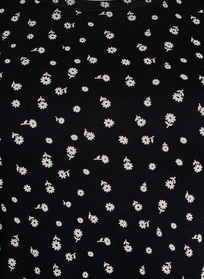 Katoenen T-shirt met all-over print, Zwart, Packshot image number 2