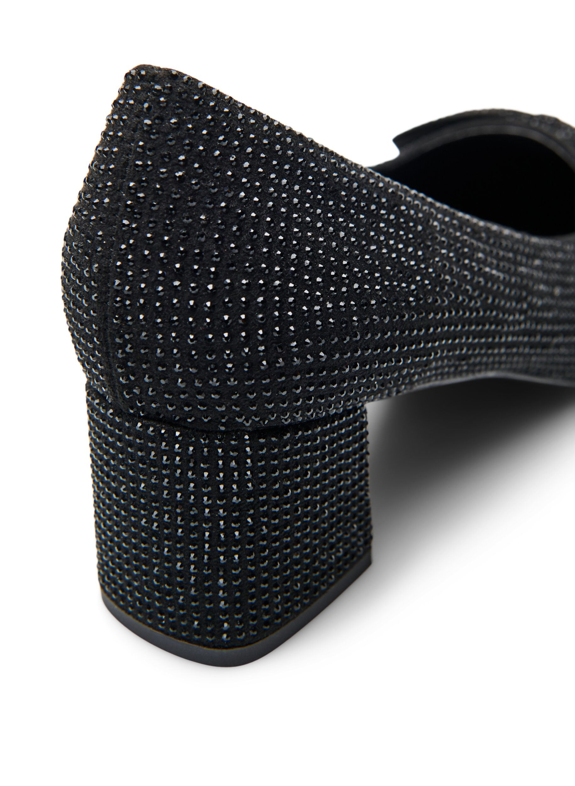 ZizziWide fit - Pumps met strik en strass-steentjes, Zwart, Packshot image number 4