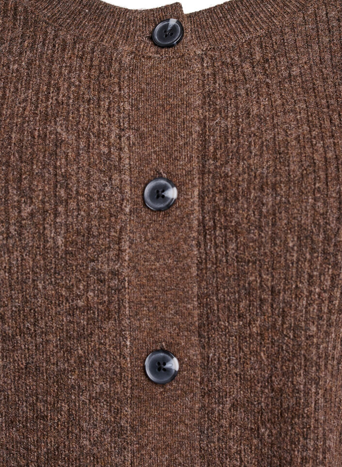 Vest van ribtricot met knopen, Rain Drum Mel., Packshot