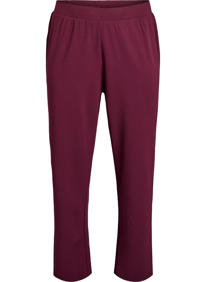 Broek met rechte pasvorm, Rood, Packshot image number 0