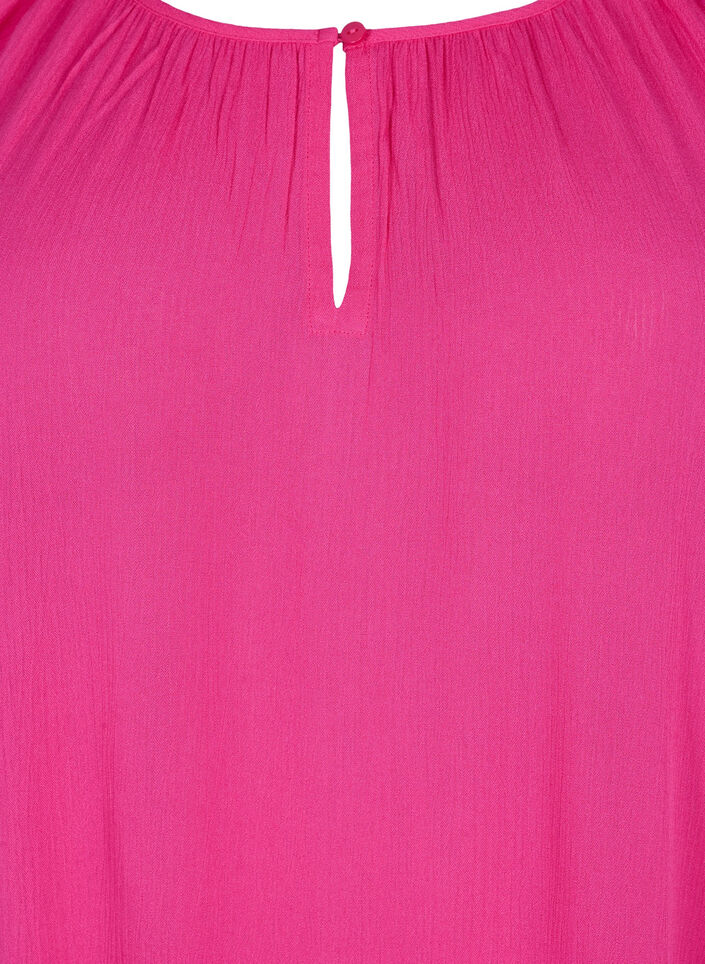 Tuniek van viscose met 3/4-mouwen, Roze, Packshot image number 2