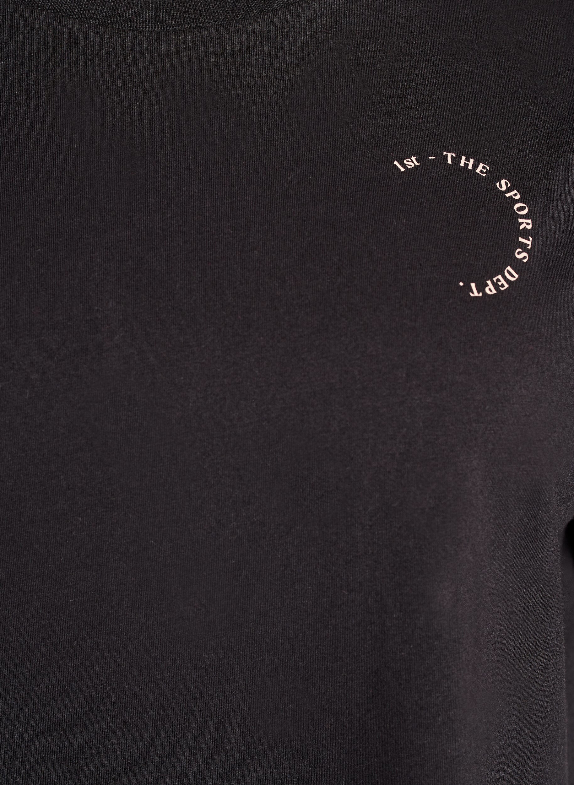 ZizziSportief T-shirt in biologisch katoen, Zwart, Packshot image number 2