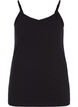 Basic strop top in katoen, Zwart, Packshot image number 0