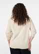 FLASH – Fijngebreide vest met ronde hals, Beige, Model image number 2