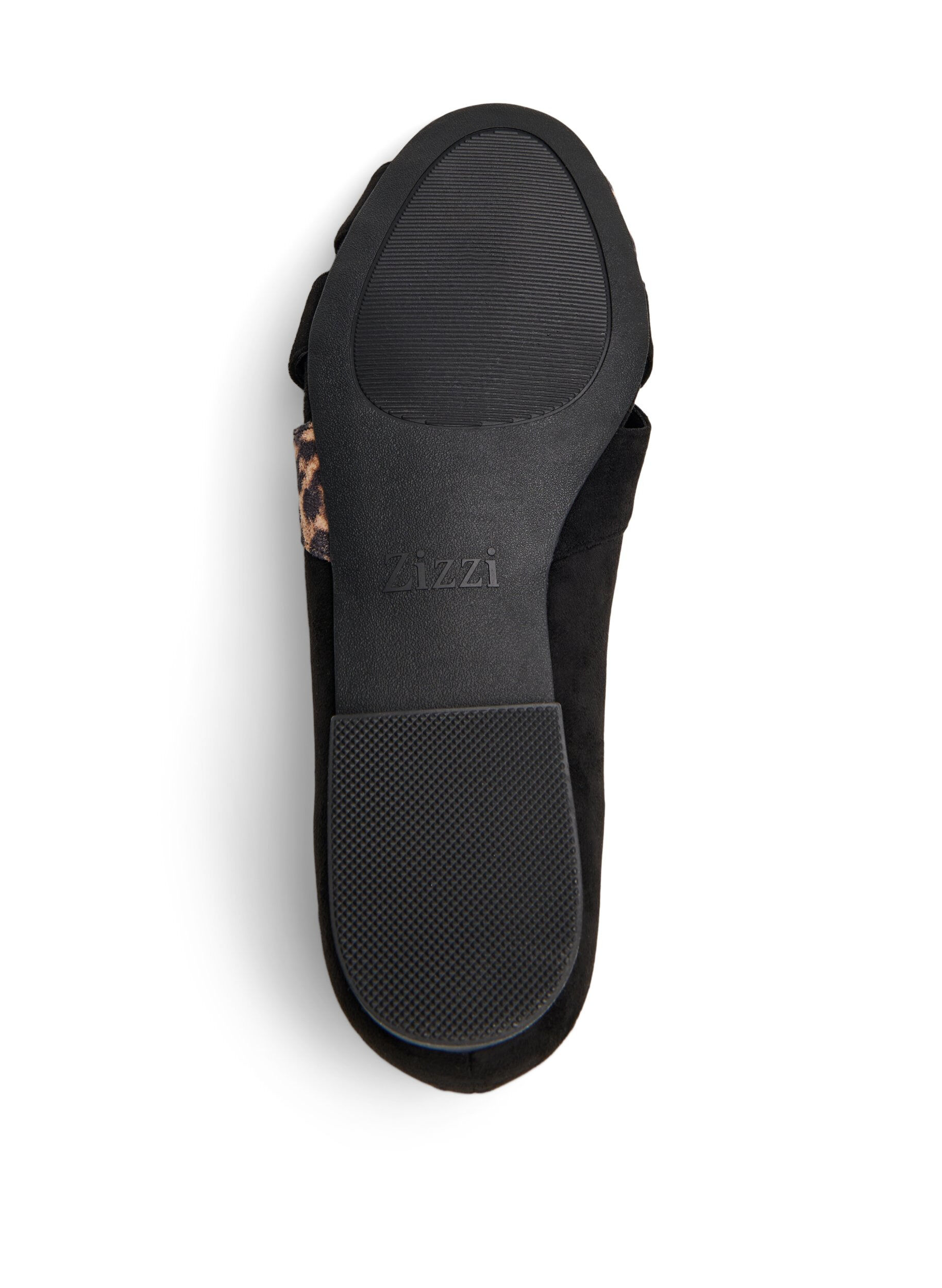 ZizziWide fit - Puntige ballerina flats, Zwart, Packshot image number 4