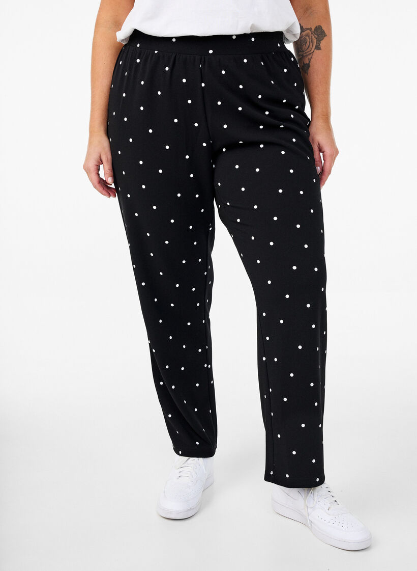 FLASH - Broek met rechte pasvorm, Zwart, Model image number 2