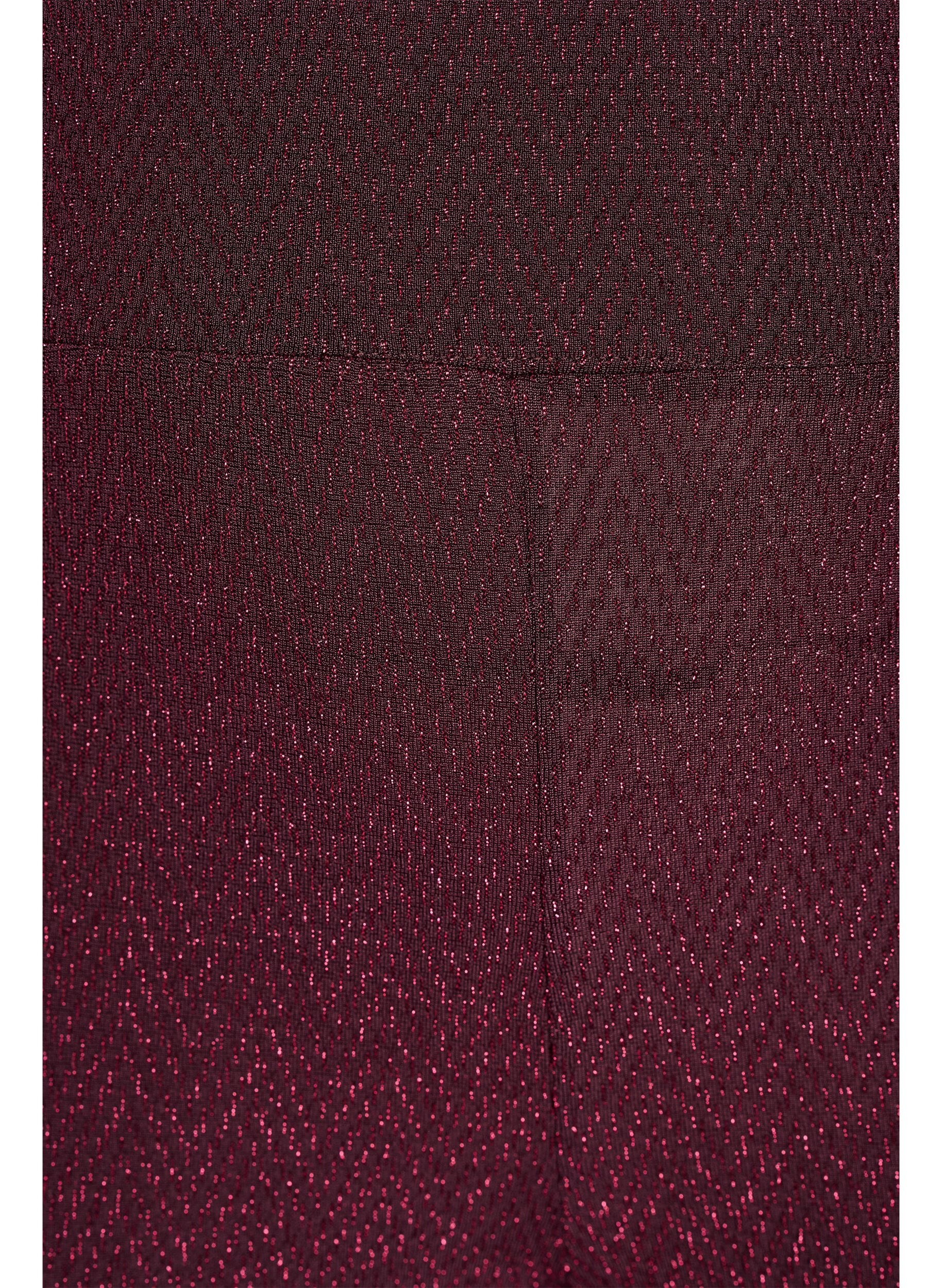 ZizziGlitterpatroon leggings, Donker Bordeaux, Packshot image number 2