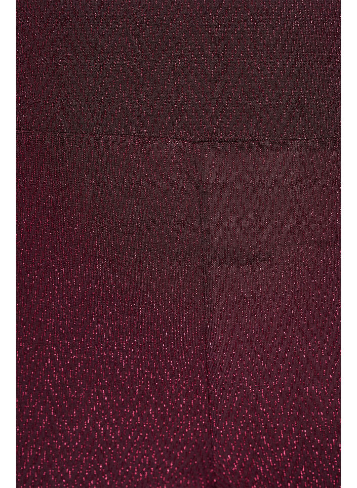 Glitterpatroon leggings, Donker Bordeaux, Packshot image number 2