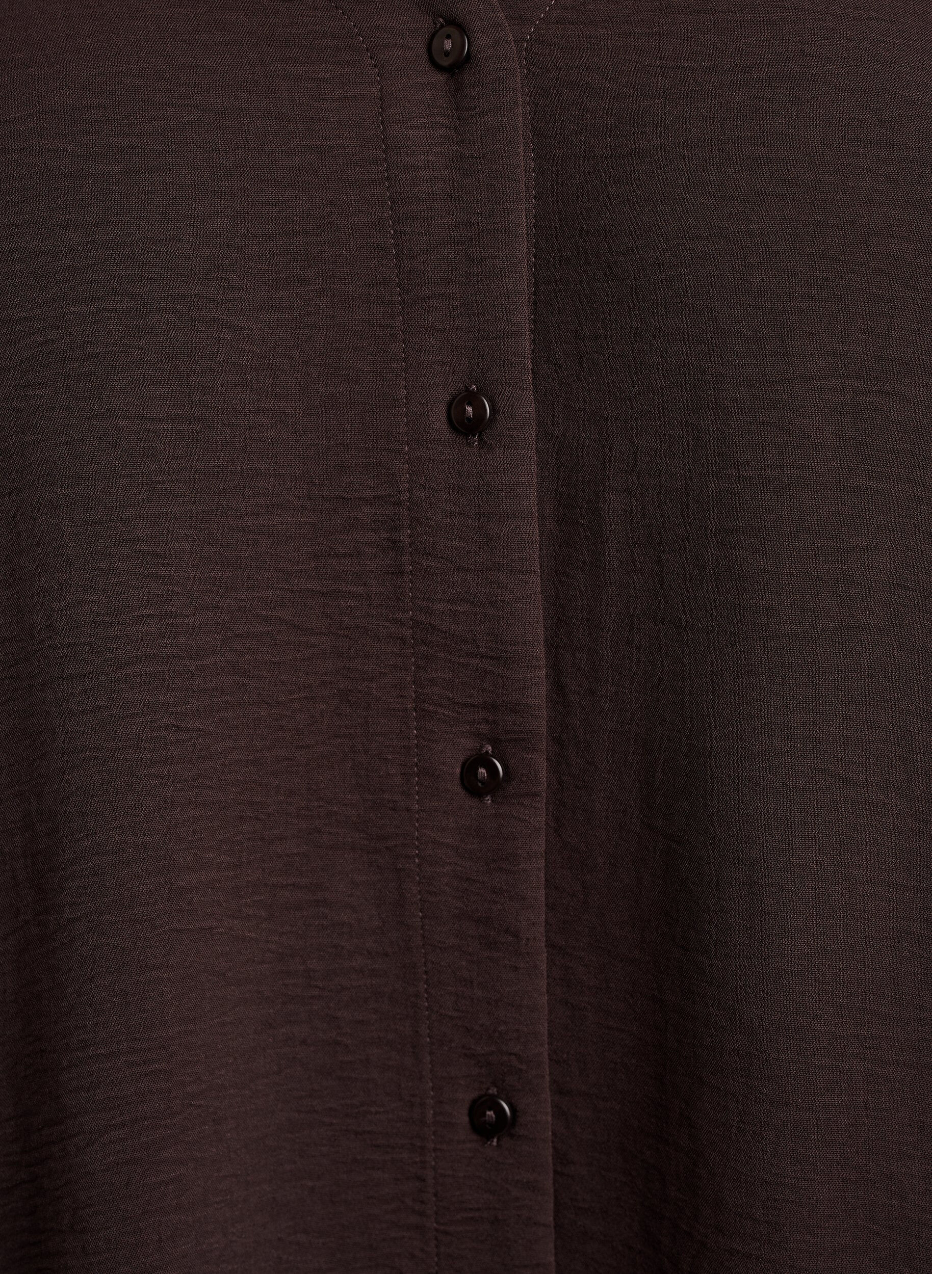 ZizziShirtblouse met V-hals en 3/4 mouwen, Bruin, Packshot image number 2
