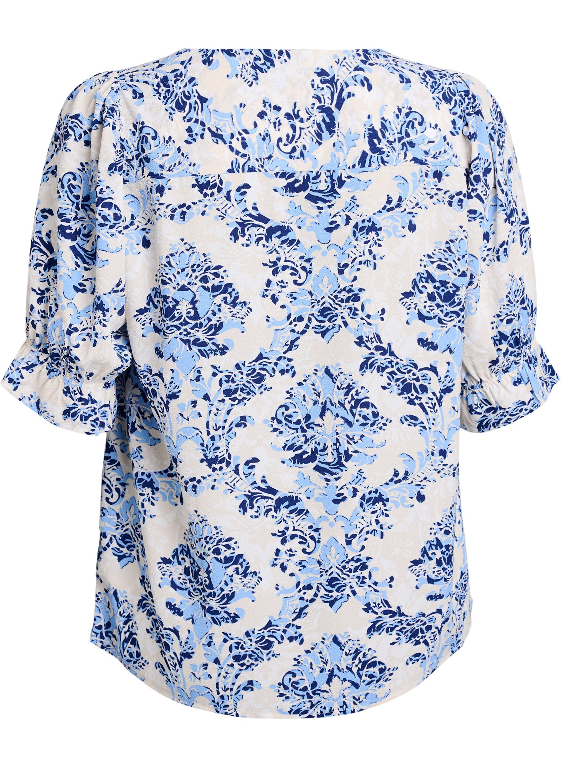 ZizziShirtblouse met 1/2 mouwen, Beige, Packshot image number 1