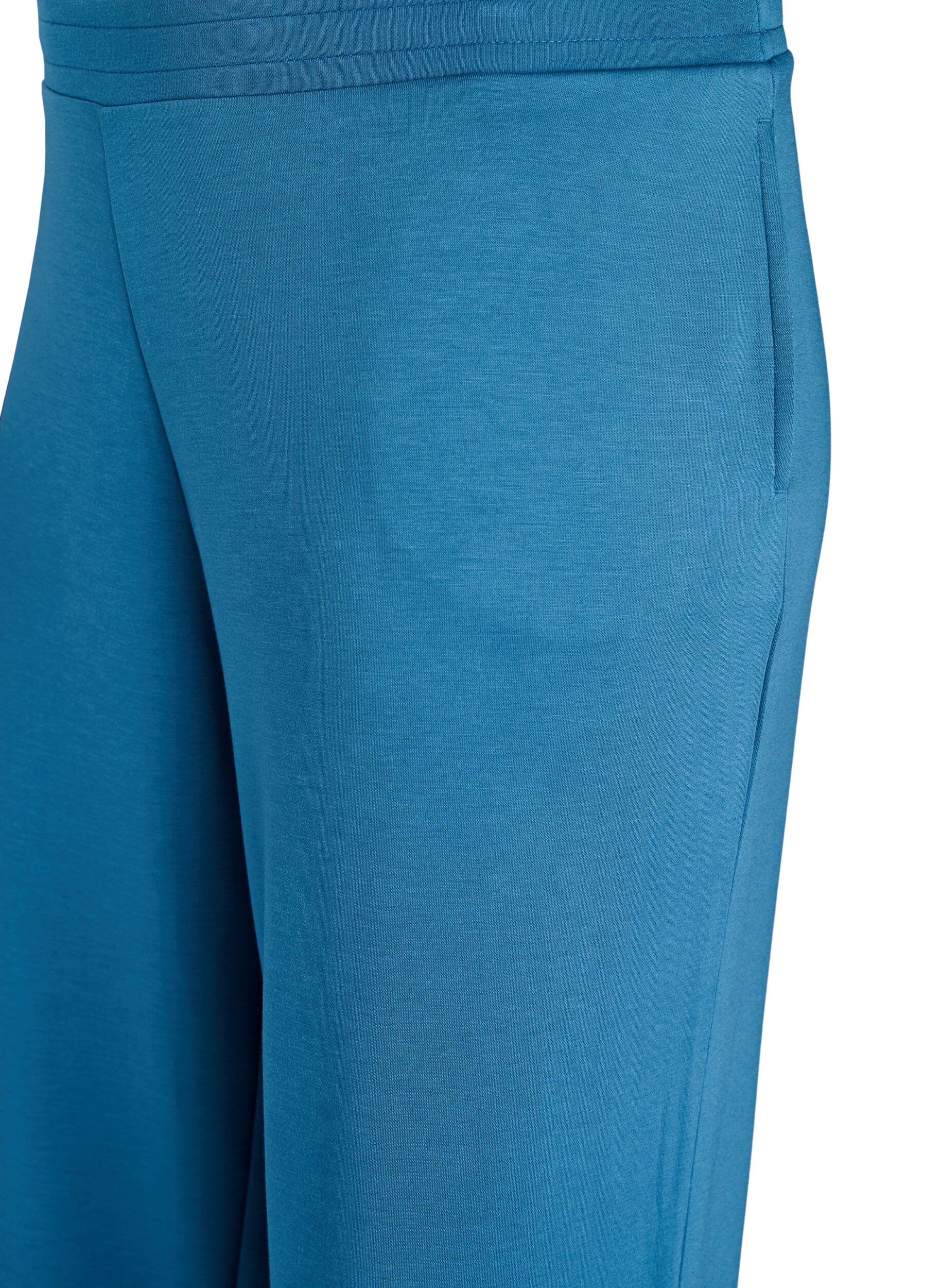 Zizzi7/8 modal mix broek met zakken, Blauw, Packshot image number 2