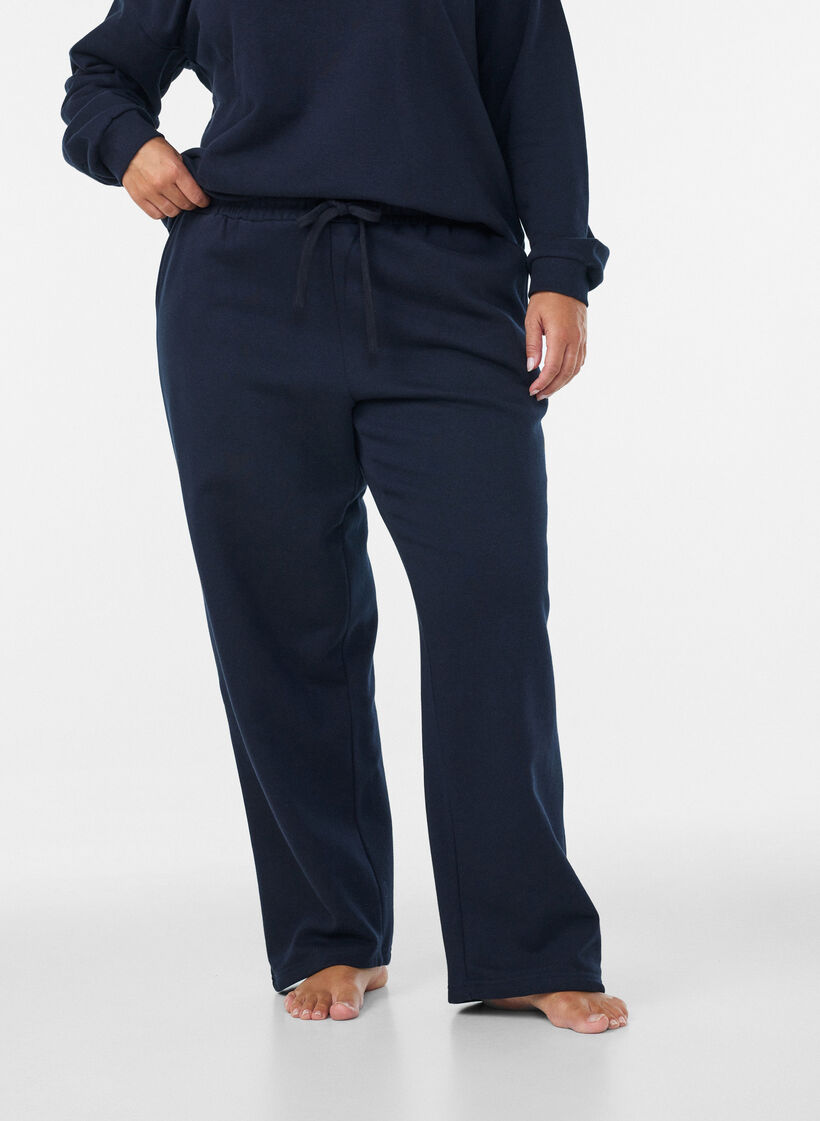 Joggingbroek met zakken, Blauw, Model image number 2