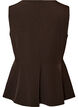 Gilet met peplumzoom en V-hals, Bruin, Packshot image number 1