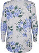 Gebloemde blouse met lange mouwen, Blauw, Packshot image number 1