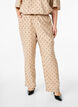 Broek met stippen en rechte pijpen, Beige, Model image number 2