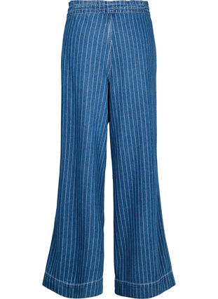 ZizziDenim jeans met wijde pijpen en strepen, Blue Denim Stripe, Packshot image number 1