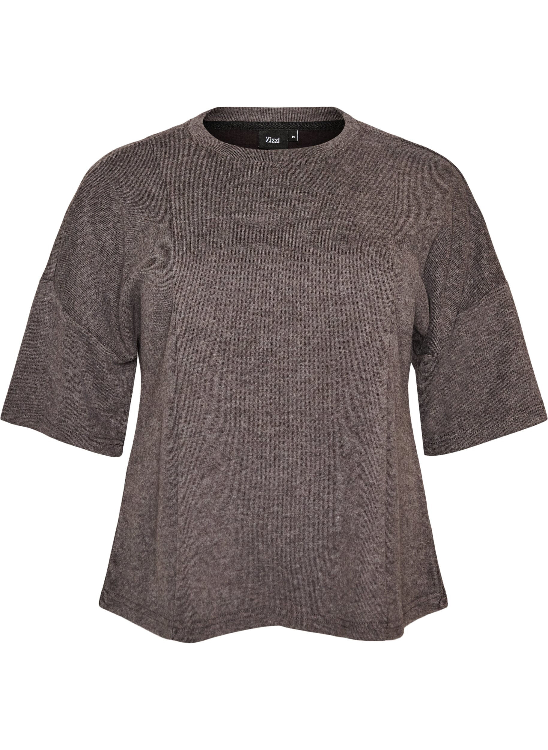 A-lijn jersey blouse met mouwen tot de elleboog
