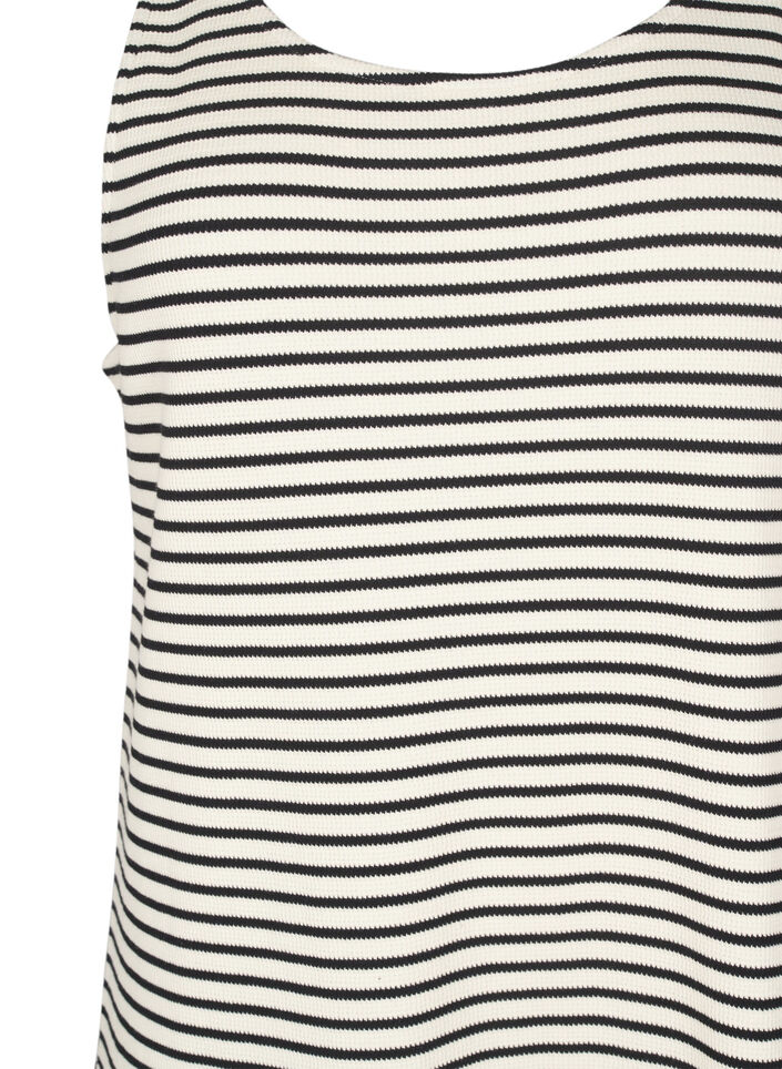Gestreepte midi tankjurk, White Black Stripe, Packshot