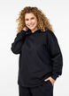 Sweatshirt met capuchon, Zwart, Model image number 0