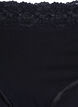 2-pack katoenen panty met kant, Zwart, Packshot image number 2