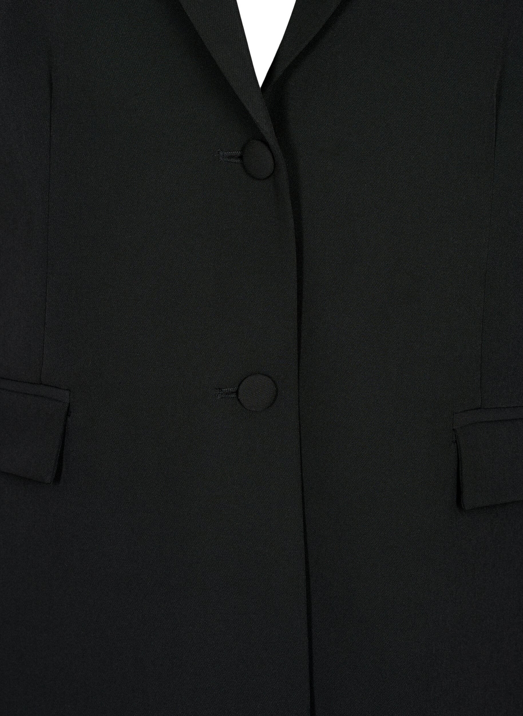 ZizziKlassieke blazer met knoopsluiting, Zwart, Packshot image number 2
