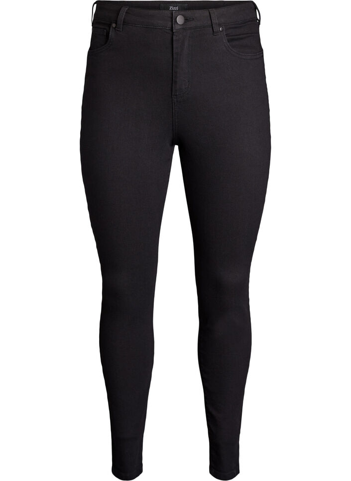 Amy super slim fit jeans met hoge taille, Zwart, Packshot image number 0