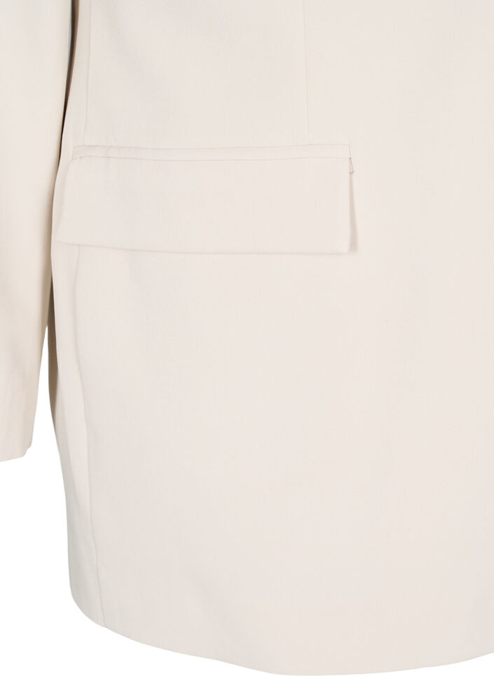 Klassieke blazer met knoopsluiting, Beige, Packshot image number 3