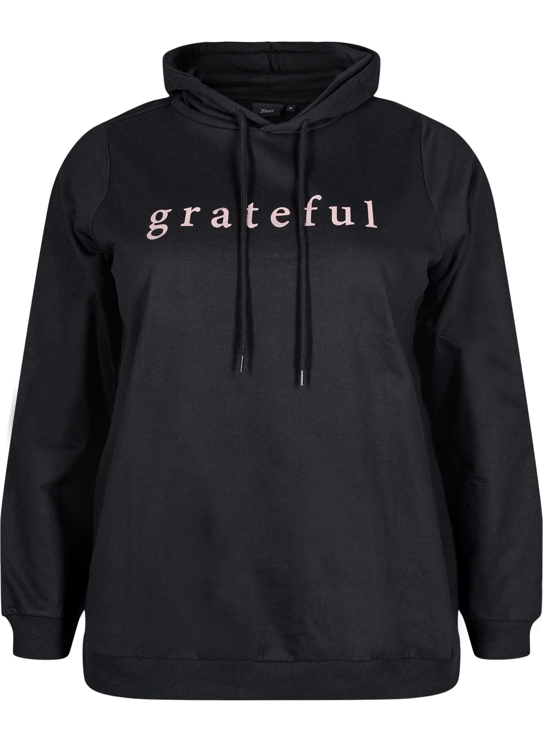 Sweater met capuchon en print