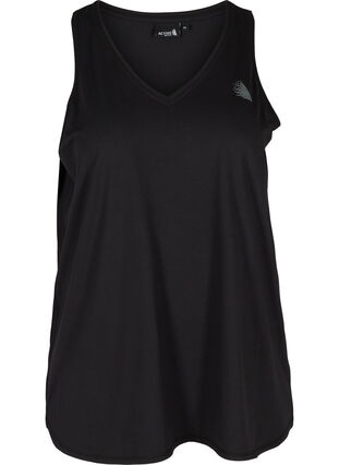 ZizziWorkout top met V-hals, Black, Packshot image number 0
