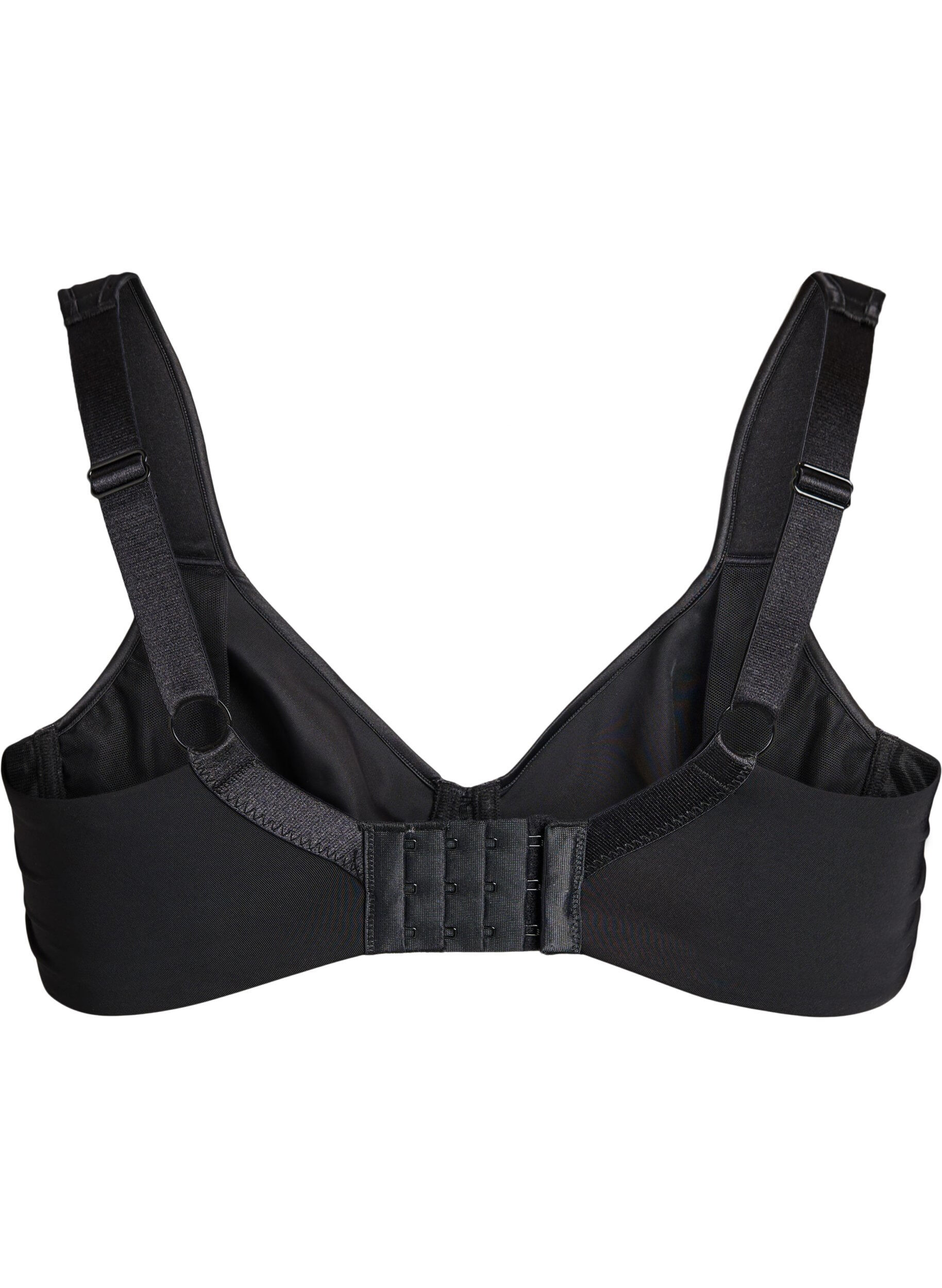 ZizziMinimizer-bh met gewatteerde bandjes, Zwart, Packshot image number 1