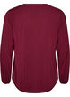 Viscose blouse met V-hals en afgeronde zoom, Rood, Packshot image number 1