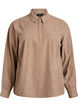Overhemdblouse met lange mouwen in corduroy, Bruin, Packshot image number 0